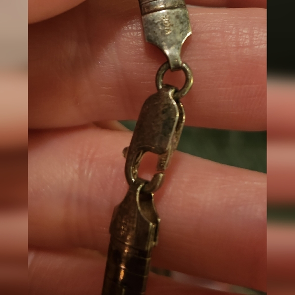 VINTAGE Vior Italy Silver Necklace 7.25" - Picture 12 of 12